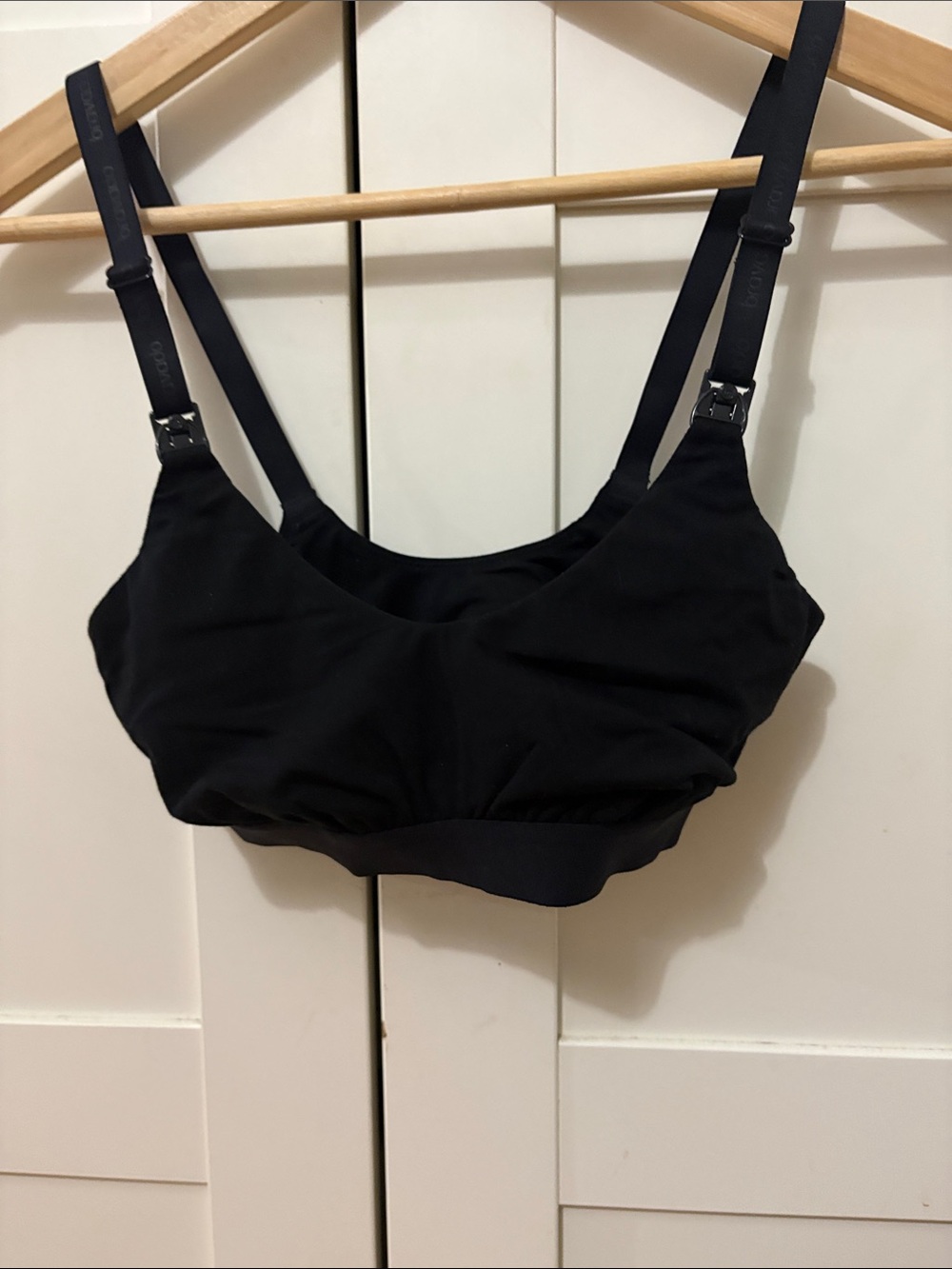 Bravado Black Cotton Wireless Nursing Bra